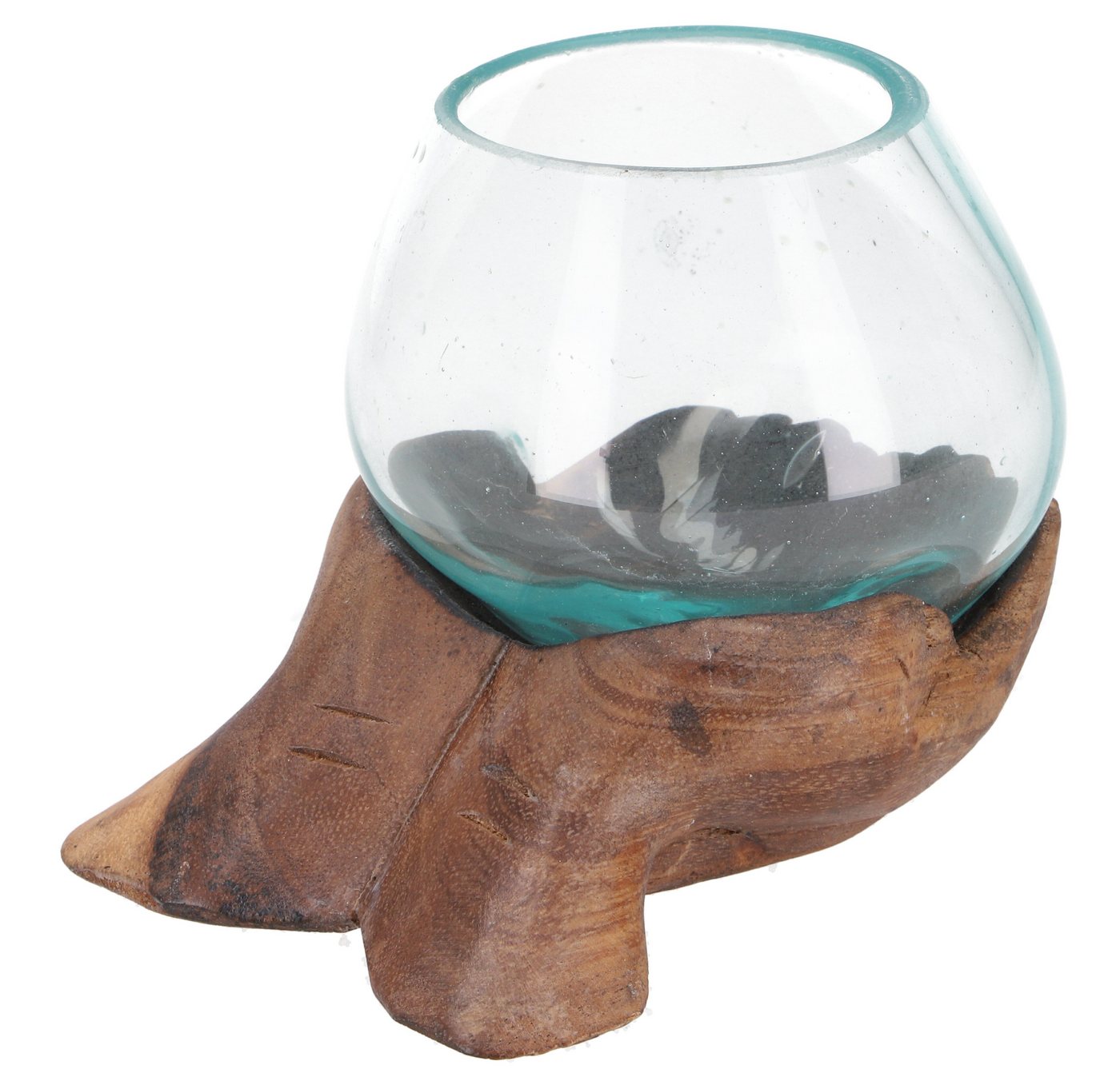 Guru-Shop Windlicht Vase, Teelichtglas aus mundgeblasenem Glas auf.. von Guru-Shop
