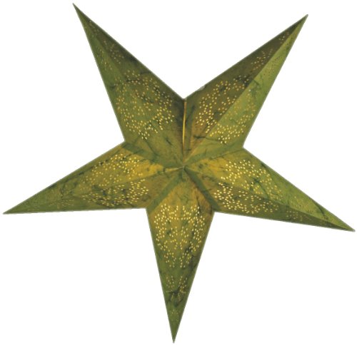 Papierstern / Weihnachtsstern Perseus / Papierstern `Klassik 5`/ Variante: Farbe: grün von GURU SHOP