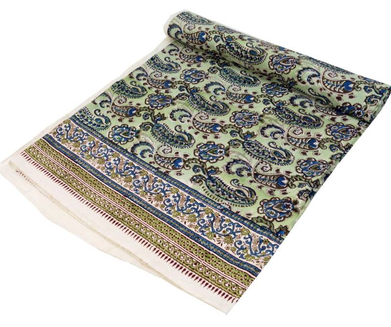 Guru-Shop Tagesdecke Blockdruck Tagesdecke, Bett & Sofaüberwurf,.. von Guru-Shop