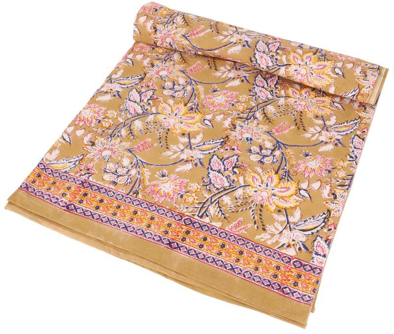 Guru-Shop Tagesdecke Blockdruck Tagesdecke, Bett & Sofaüberwurf,.. von Guru-Shop