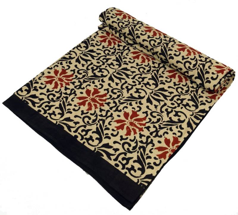 Guru-Shop Tagesdecke Blockdruck Tagesdecke, Bett & Sofaüberwurf,.. von Guru-Shop