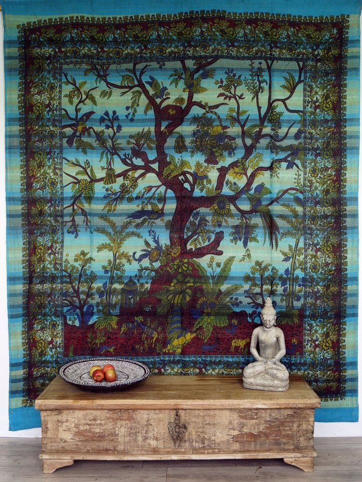 Guru-Shop Tagesdecke Boho-Style Wandbehang, indische Tagesdecke.. von Guru-Shop