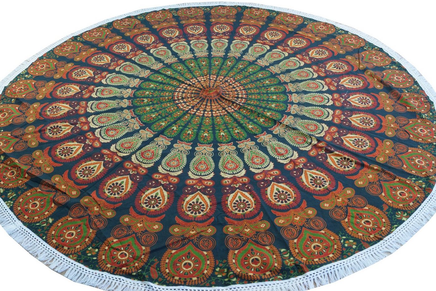 Tagesdecke Rundes indisches Mandala Tuch, Boho Tagesdecke,.., Guru-Shop von Guru-Shop