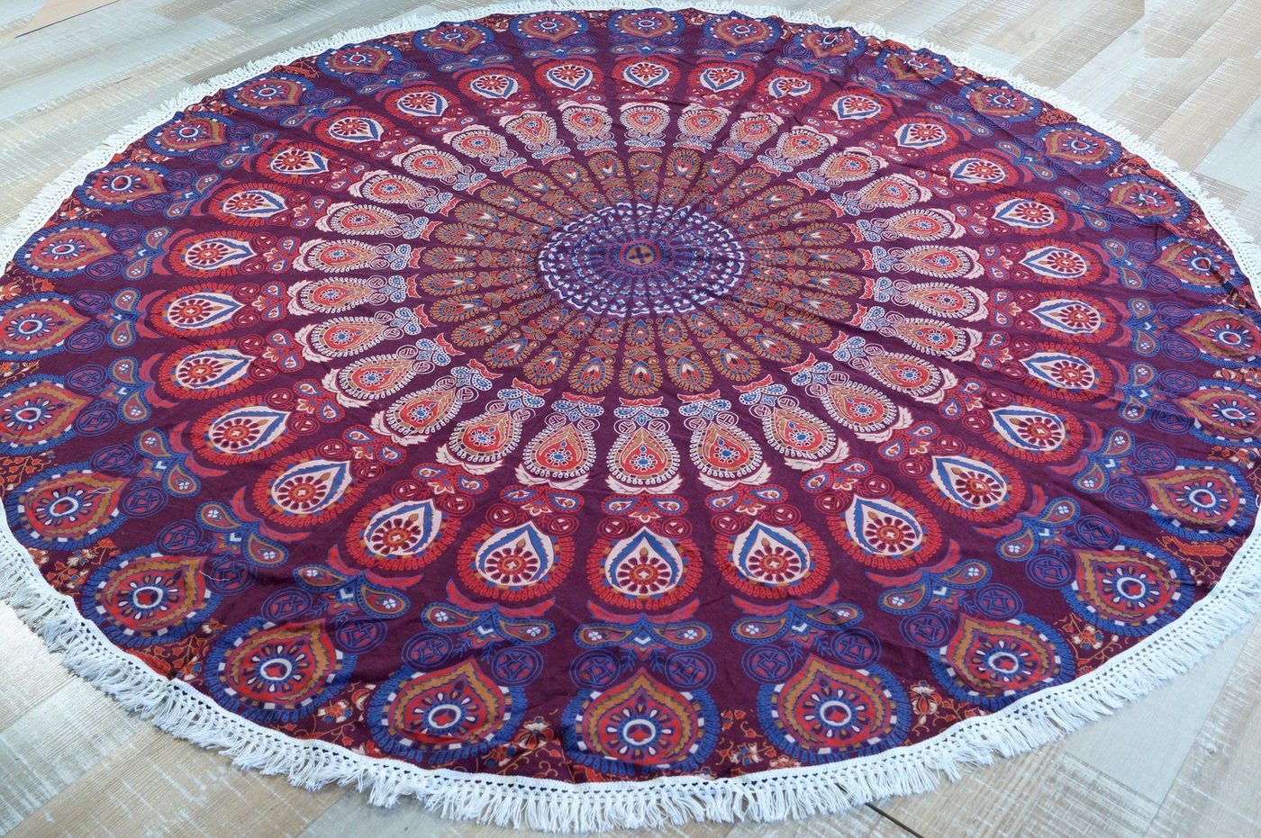 Tagesdecke Rundes indisches Mandala Tuch, Boho Tagesdecke,.., Guru-Shop von Guru-Shop