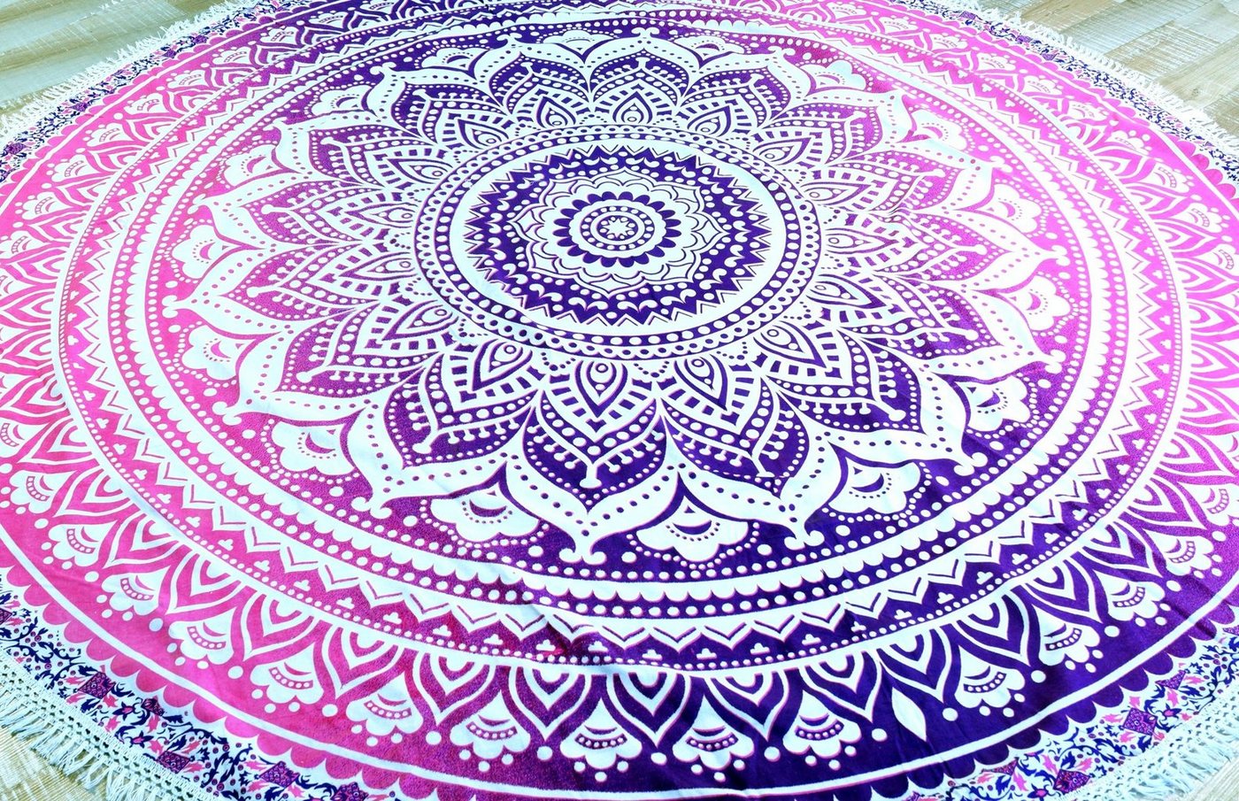 Tagesdecke Rundes indisches Mandala Tuch, Boho Tagesdecke,.., Guru-Shop von Guru-Shop