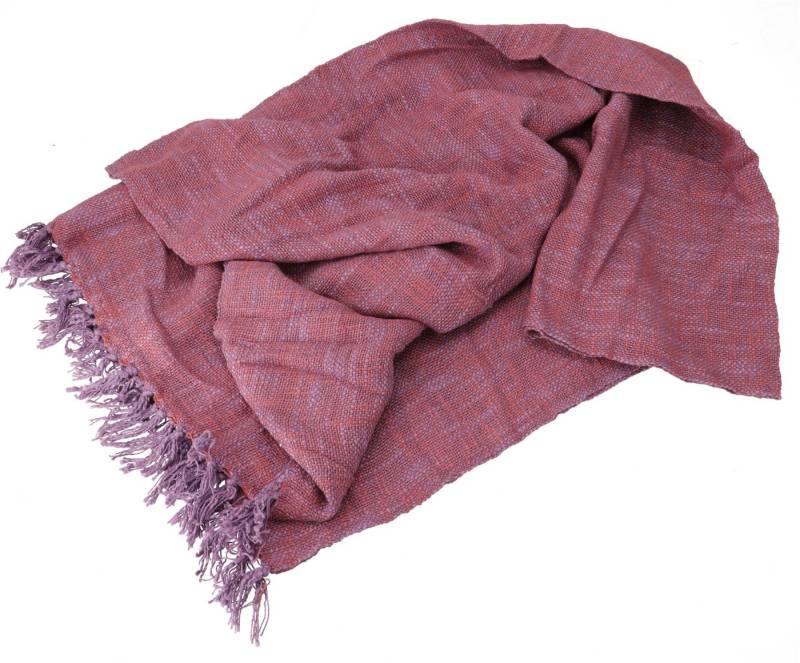 Guru-Shop Tagesdecke Weiche gewebte Decke aus Baumwolle mit Fransen.. von Guru-Shop