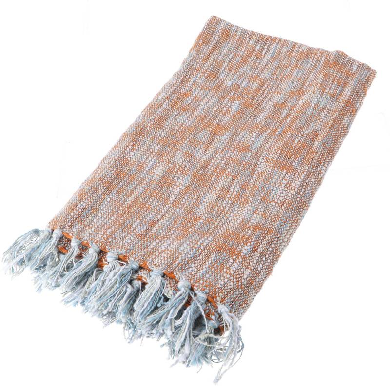 Guru-Shop Tagesdecke Weiche gewebte Decke aus Baumwolle mit Fransen.. von Guru-Shop