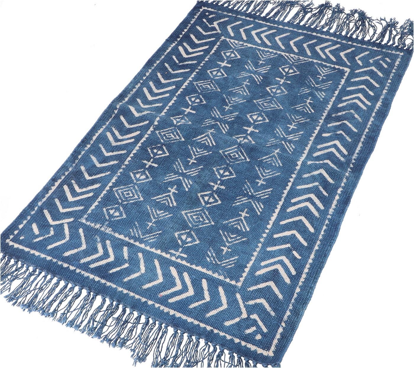 Guru-Shop Teppich Handgewebter Blockdruck Teppich 160*95 cm,.., Höhe: 160 mm Guru-Shop Teppich Handgewebter Blockdruck Teppich 160*95 cm,.., Höhe: 160 mm von Guru-Shop