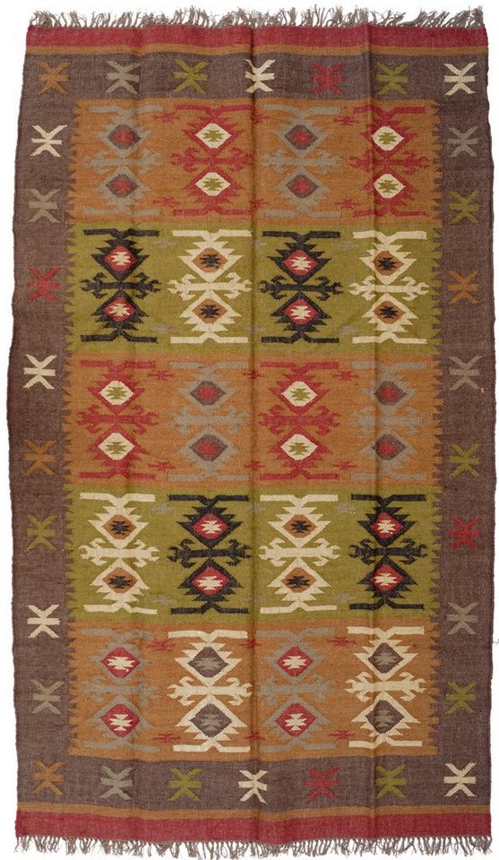 Teppich Orientalischer grob gewebter Kelim Teppich.., Guru-Shop, Höhe: 250 mm von Guru-Shop