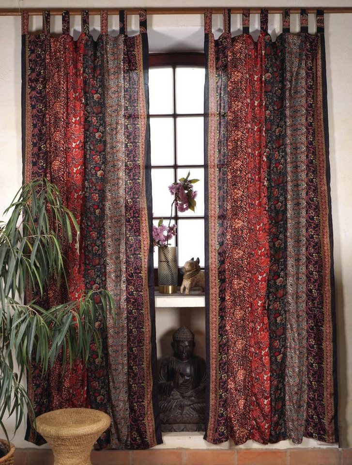 Guru-Shop Vorhang Boho Patchwork Vorhänge, 1 Paar Bohemia Gardine.. Guru-Shop Vorhang Boho Patchwork Vorhänge, 1 Paar Bohemia Gardine.. von Guru-Shop