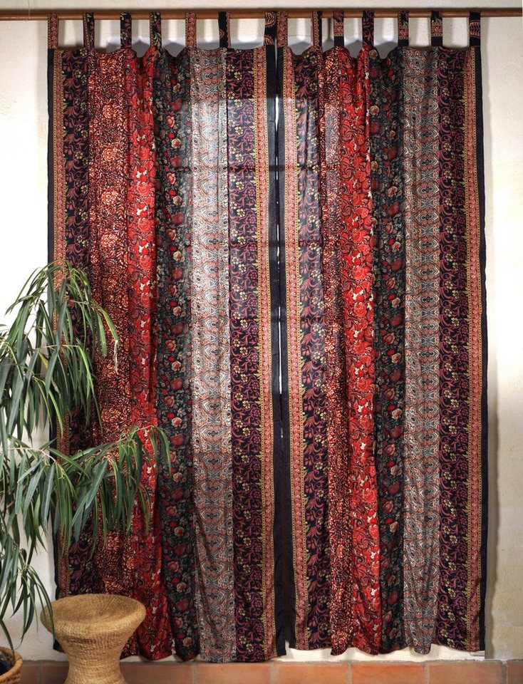 Guru-Shop Vorhang Boho Patchwork Vorhänge, 1 Paar Bohemia Gardine.. von Guru-Shop
