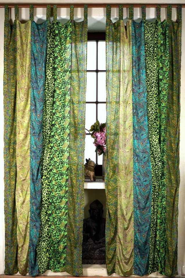 Guru-Shop Vorhang Boho Patchwork Vorhänge, 1 Paar Bohemia Gardine.. von Guru-Shop