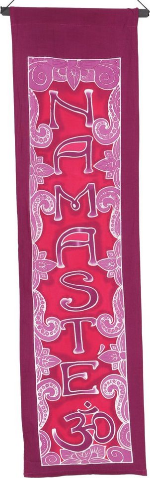 Guru-Shop Wandteppich Boho Wandbehang, Batik Wandschmuck - Namaste pink, Höhe: 90 mm von Guru-Shop