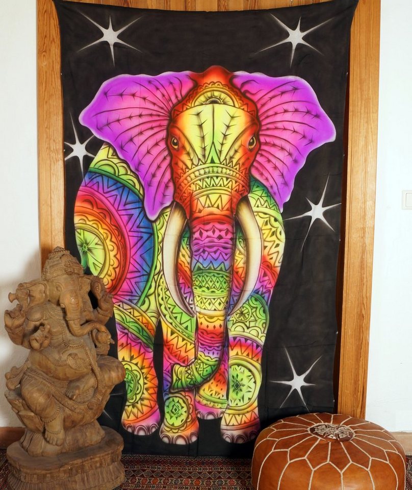 Guru-Shop Wandteppich Goa Wandtuch, UV Schwarzlicht Wandbehang,.., Höhe: 200 mm Guru-Shop Wandteppich Goa Wandtuch, UV Schwarzlicht Wandbehang,.., Höhe: 200 mm von Guru-Shop