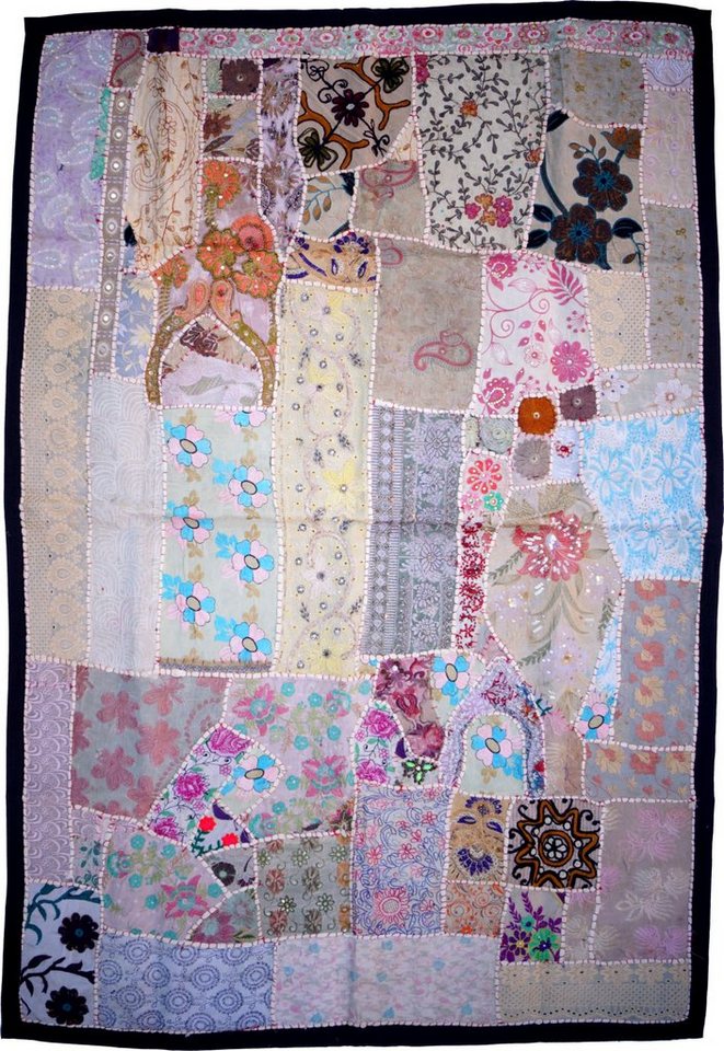 Wandteppich Indischer Wandteppich Patchwork Wandbehang,.., Guru-Shop, Höhe: 100 mm von Guru-Shop