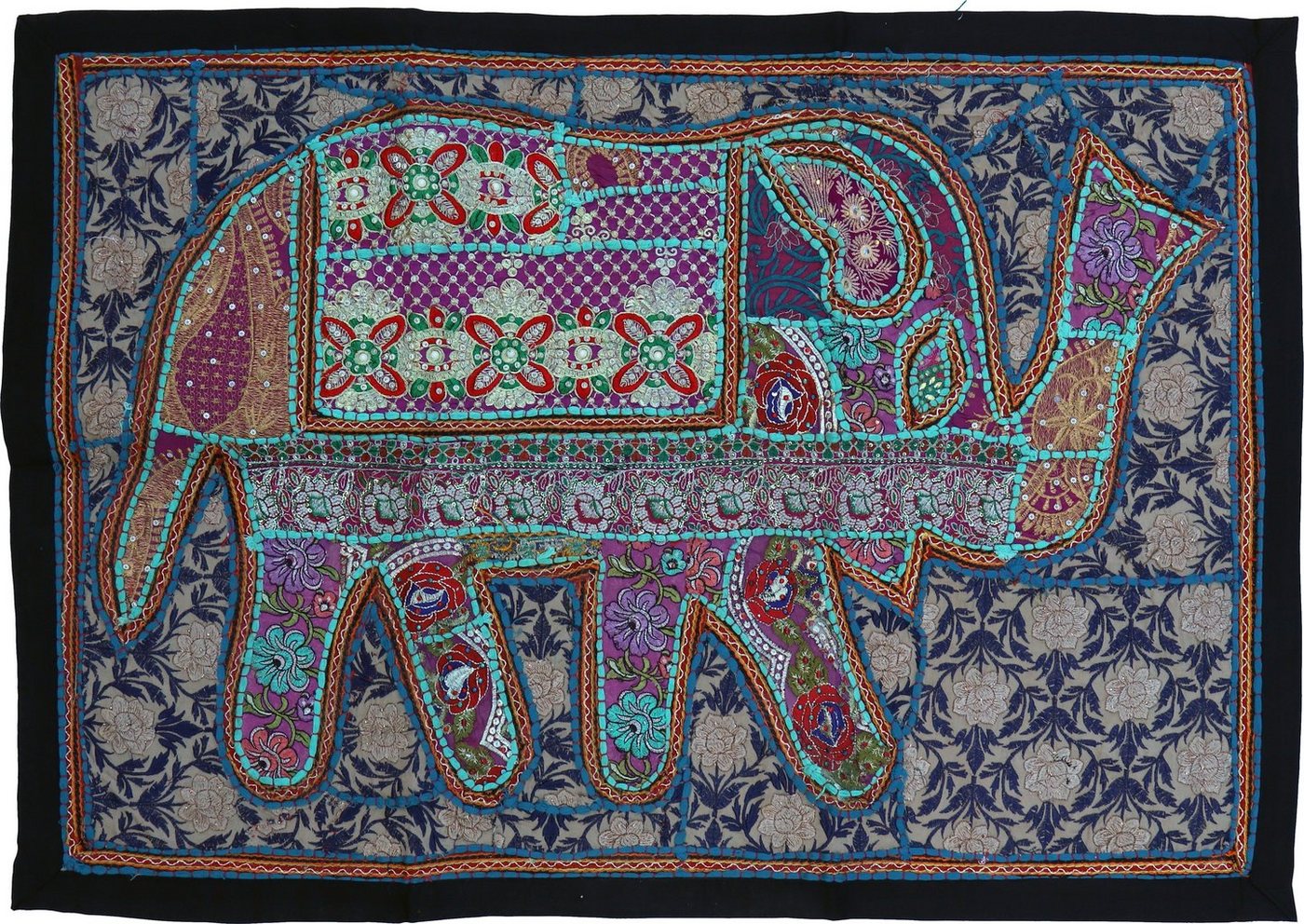 Wandteppich Indischer Wandteppich Patchwork.., Guru-Shop, Höhe: 65 mm von Guru-Shop