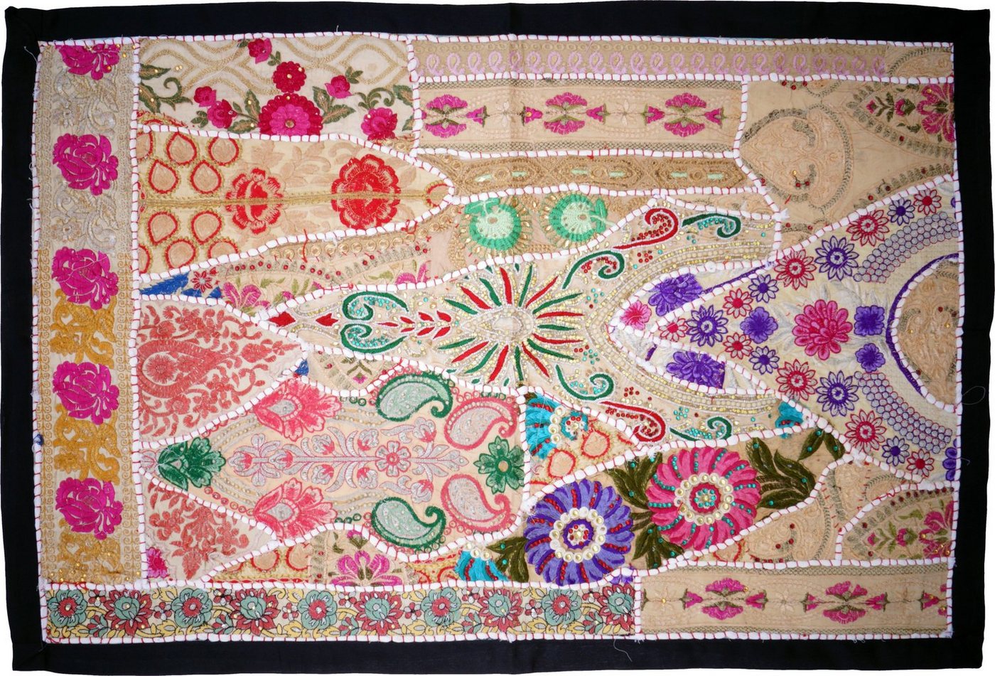 Wandteppich Indischer Wandteppich Patchwork.., Guru-Shop, Höhe: 65 mm von Guru-Shop