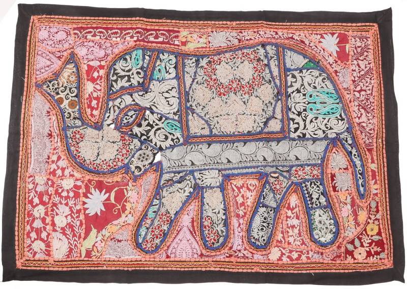 Guru-Shop Wandteppich Orientalischer Elefant Tischläufer, Wandbehang,.., Höhe: 95 mm von Guru-Shop