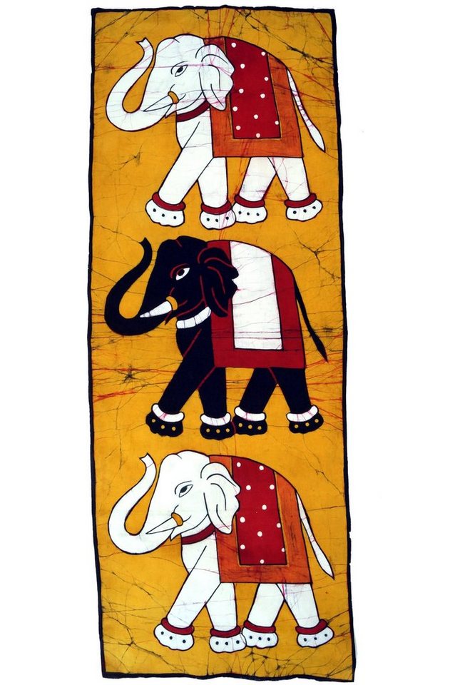 Wandteppich Traditionelles Batikbild aus Nepal, Wandbehang.., Guru-Shop, Höhe: 95 mm von Guru-Shop