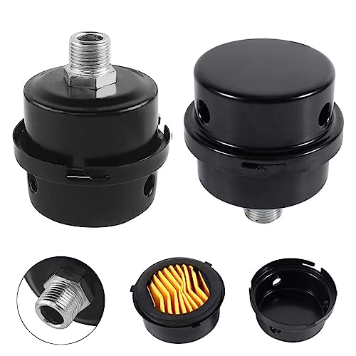 Luftkompressor Schalldämpfer Filter - 2 Stück Metall Luftfilter 3/8" 16mm Gewinde Ansaugfilter für Kompressor Ansaugluftfilter Ersatz von Gurxi