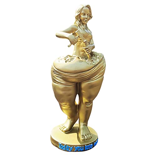 Abnehmende Göttin Statue Dekoration, Harzfigur Skulptur Modell Schlafzimmer Shop Schönheitsdekoration, Frau Skulptur Figuren Yoga Statue Woman Dekor Modern Wohnzimmer Haus Arts Geschenk von Gusengo