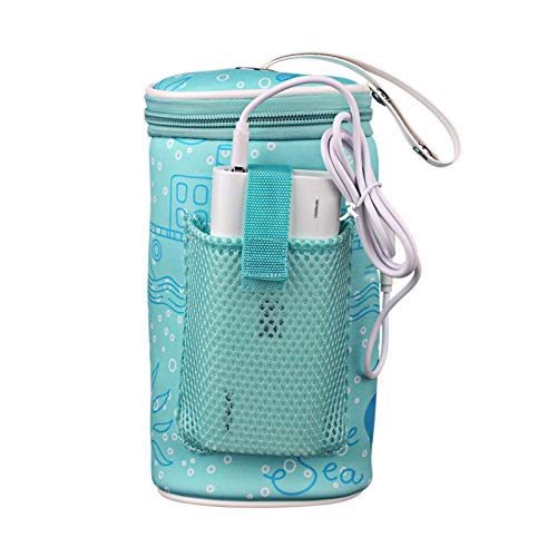 Gusengo Baby Flaschenwärmer - Portable Baby Flaschenwärmer Tasche, Auto Tragbare USB Heizung Intelligente Warme Milch Werkzeug Isolierung Abdeckung mit Temperaturregelung von Gusengo