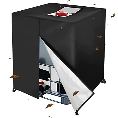Gusengo IBC Tank Abdeckung, Abdeckplane Für Wassertank, Anti-UV Schutzhülle Für Wassertank 1000L Schutzabdeckung, Anti-UV Schutzplane Regenwassertank Abdeckplane Mit Reißverschluss, 120x100x116cm von Gusengo