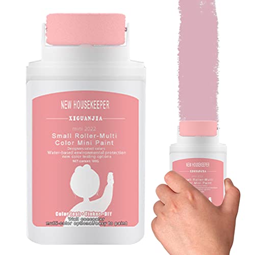 Gusengo Wandreparaturpaste Roller - 2 In 1 Mehrfarbige Latexfarbe Mit Rollenpinsel, Umweltschutz Graffiti Farbe Schmutzige Abdeckung Wandrenovierung Reparatur Wandfarbe (Rosa) von Gusengo