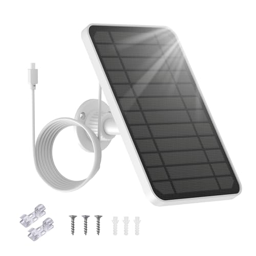 5W Solarpanel für Eufy Kameras Kompatibel mit Eufycam 3/3C/2/2 Pro/2C/2C Pro/E/E20/E40/L20/L40, USB-C Solarladegerät mit Micro USB Adapter & IP65 Wasserdicht 5W Solarpanel für Eufy Kameras Kompatibel mit Eufycam 3/3C/2/2 Pro/2C/2C Pro/E/E20/E40/L20/L40, USB-C Solarladegerät mit Micro USB Adapter & IP65 Wasserdicht von Gusfeliz