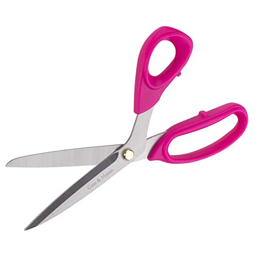 Guss & Mason Extra Scharfe Schneiderschere in Pink, Türkis, Schwarz. Stoffschere, 23cm von Guss & Mason