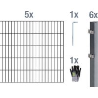 Gust. Alberts GmbH & Co. KG Doppelstabmattenset, BxH: 10 x 1,4 m, anthrazit - schwarz von Gust. Alberts GmbH & Co. KG