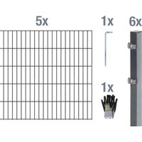 Gust. Alberts GmbH & Co. KG Doppelstabmattenset, BxH: 10 x 1,6 m, anthrazit - schwarz von Gust. Alberts GmbH & Co. KG
