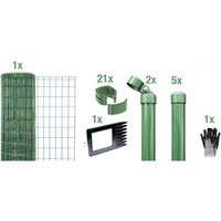 Gust. Alberts GmbH & Co. KG Set Maschendrahtzaun zum Einbetonieren »Fix-Clip Pro«, Breite: 1000cm, grün - gruen von Gust. Alberts GmbH & Co. KG