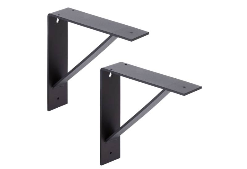 Alberts Wandregalhalter Regalhalter-Set "Sam", 2-tlg., Wandhalterung aus beschichtetem Stahl, 2-tlg. von Alberts