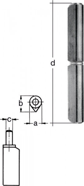 Profilrolle Band-L.120mm STA blk Stift-Ø 9mm GAH von Gust. Alberts GmbH & Co. KG
