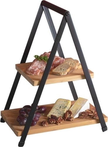 GUSTA Etagere Bambus/Metall H35,5cm, natur/anthrazit von Gusta