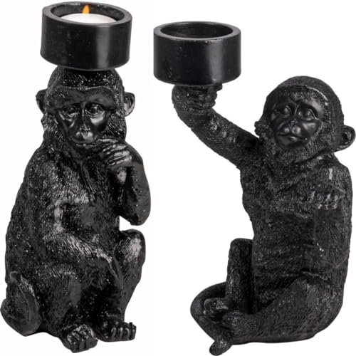Gusta - Teelichthalter - Affe - Schwarz - 2er Set Gusta - Teelichthalter - Affe - Schwarz - 2er Set von Gusta