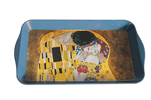 Gustav Klimt Tablett aus Metall, Rechteckig, Silver, Dekorative Gestaltung, Klassisch, ca. 31,5x2x2 cm von Gustav Klimt