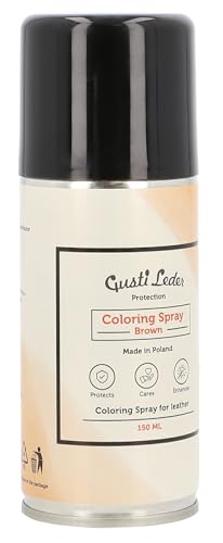 Gusti Leder Coloring Spray Brown - Farbspray Lederpflege Imprägnierspray Leder Braun von Gusti