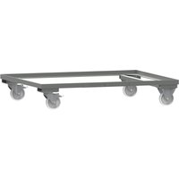 Fahrgestell für HESON® Gitterbox, lackiert, für Behälter 1.200 x 1.000 mm, mausgrau von HESON®