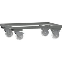 Fahrgestell für HESON® Gitterbox, lackiert, für Behälter 800 x 600 mm, mausgrau von HESON®
