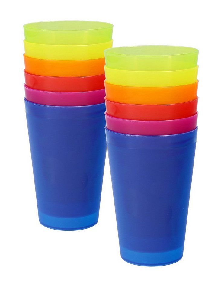 Gut & Günstig Kinderbecher Gut & Günstig bunte Trinkbecher Sammlung, 12er Set von Gut & Günstig