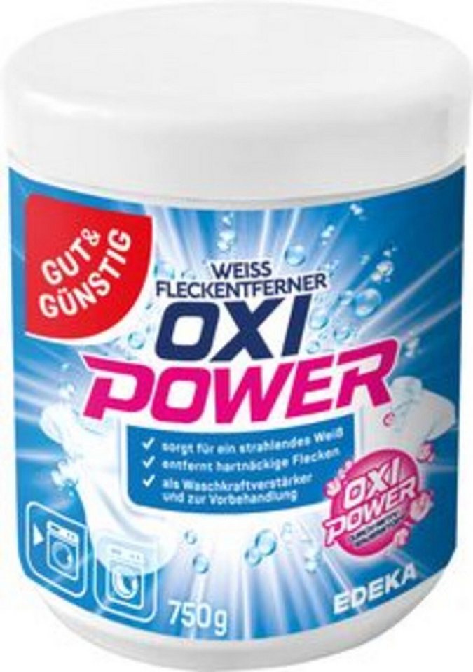 Gut & Günstig Oxi Pulver weiß 750g Fleckentferner 6er Pack Fleckentferner (1-St) von Gut & Günstig