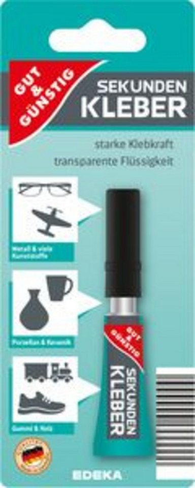 Gut & Günstig Sekundenkleber Sekundenkleber 3g, (1-tlg) von Gut & Günstig
