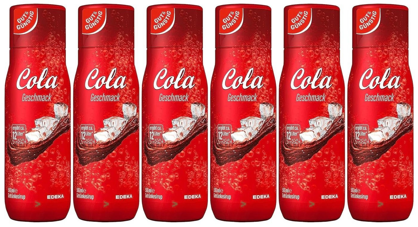 Gut & Günstig Trinkflasche Cola Getränkesirup 6er Pack (6x500ml) 00402248 (5,65€/l) von Gut & Günstig