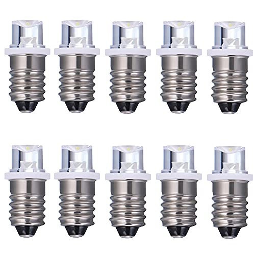 GutReise 10 Stück E10 Schraub-Flutlicht-LED-Lampen + 10 Stück E10-Sockel, 24V Warmweißes LED-Glühbirnenlicht (24V, Warm White) von GutReise