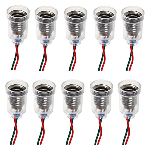 GutReise 10pc E10 Lampen Sockel E10 LED screw-mount klein Leuchtmittel-Halterung E10 Fassung mit Draht Light Base Sockel für Home Experiment elektrischen Test Zubehör von GutReise