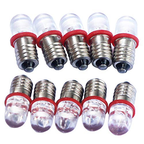 GutReise 10pcs E10 24v Rot spot led birne lampen + 10pcs e10 basis (24 v, Rot) von GutReise