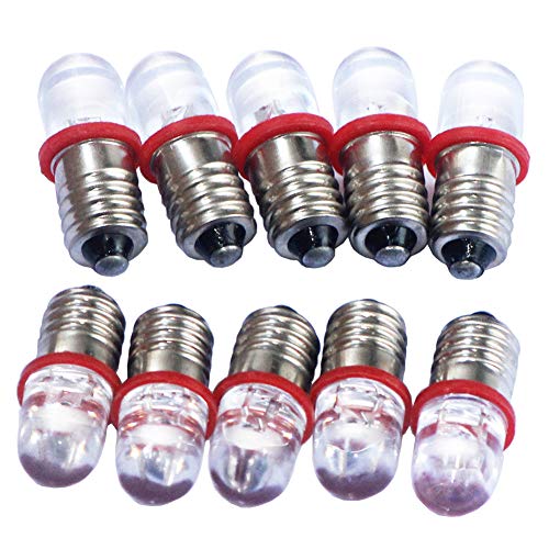 GutReise 10pcs E10 3v Rot spot led birne lampen+ 10pcs e10 basis (3 v, Rot) von GutReise