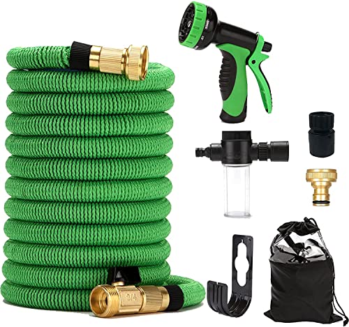 Flexibler Gartenschlauch 15M/30M/45M - Dreifachkern Latex und solide Metall Armaturen 9 Muster Sprühdüse Erweitern Knickfrei Dehnbarer Wasserschlauch Bewässerung Gartenarbeit Autowäsche Hof Flexibler Gartenschlauch 15M/30M/45M - Dreifachkern Latex und solide Metall Armaturen 9 Muster Sprühdüse Erweitern Knickfrei Dehnbarer Wasserschlauch Bewässerung Gartenarbeit Autowäsche Hof von GutView
